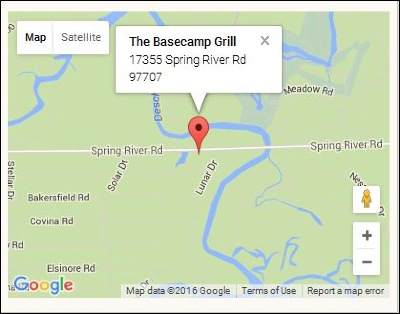 The Basecamp Grill Map